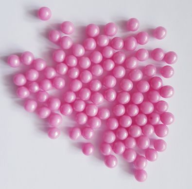 Кульки цукрові Темно-Рожеві Перли 5-7мм, 10г