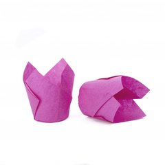 Бумажная форма Тюльпан 60/60/90 Розовый, 100шт