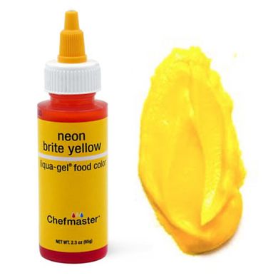 Гелевий барвник Chefmaster Жовтий неоновий Neon Brite Yellow 65г
