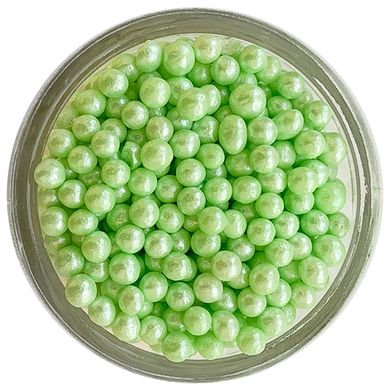 Кульки цукрові Зелені Перли 5-7мм, 15г