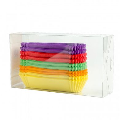 Набор цветных овальных форм  80/32/30 для выкладки эклеров и пирожных Микс-1, 150шт