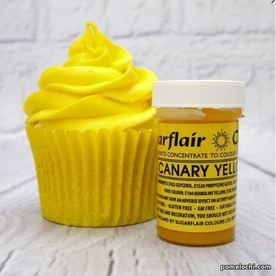 Концентрированная паста Sugarflair Ярко-желтая Canary Yellow, 25г