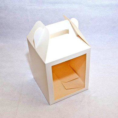 Коробка для паски, пряничного домика, с окном , 16.5х16.5х20см