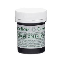 Зеленая суперконцентрированная паста Sugarflair FOLIAGE GREEN EXTRA, 42г