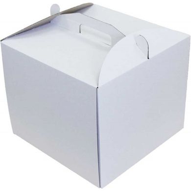Коробка для торта 30 х 30 х 25см белая