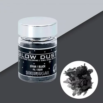 Гліттер-пластівці Sekersugar Glow Dust Чорні 7г