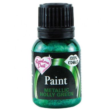 Сверкающий жидкий пищевой краситель Rainbow Dust Зеленый Holly Green 25г