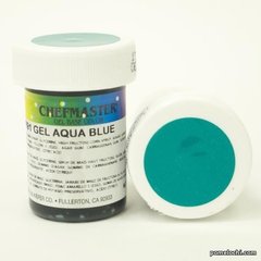 Гелевый пастообразный краситель Chefmaster Морская волна Aqua Blue, 28г