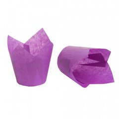Бумажная форма Тюльпан 50/50/75 Фиолетовый, 150шт