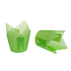 Бумажная форма Тюльпан 60/60/90 Зеленый, 100шт