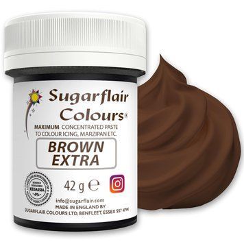 Коричневая суперконцентрированная паста Sugarflair BROWN EXTRA, 42г