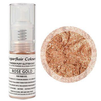 Кандурин з розпилювачем Рожеве Золото Sugarflair Edible Lustre Powder Rose Gold, 10г