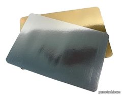 Подложка золото/серебро прямоугольная двухслойная, 22х32см, 1 мм