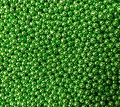 Кульки зелені 2-3мм з цукру, 20г