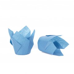 Паперова форма Тюльпан 50/60/80 Блакитний, 150шт