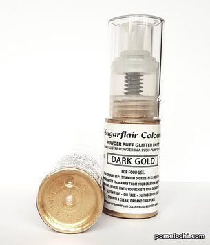 Кандурин з розпилювачем Темне Золото Sugarflair Edible Lustre Powder Dark Gold, 10г