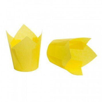 Паперова форма Тюльпан 50/60/80 Жовтий, 200шт