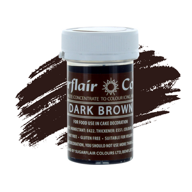 Концентрована паста Sugarflair Темно-коричнева Dark Brown, 25г