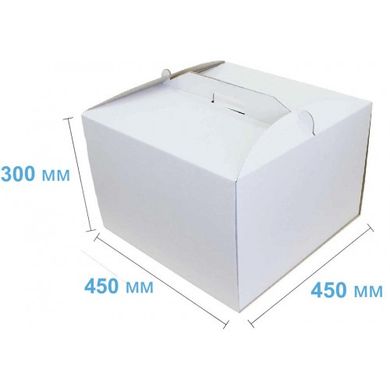 Коробка для торта 45 х 45 х 30см біла