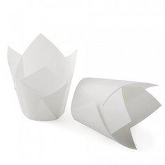 Паперова форма Тюльпан 50/50/75 Білий, 150шт