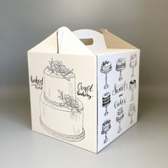 Коробка для торта 30 х 30 х 30см с рисунком