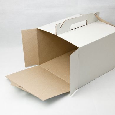Коробка для торта 25.5 х 25.5 х 18см біла