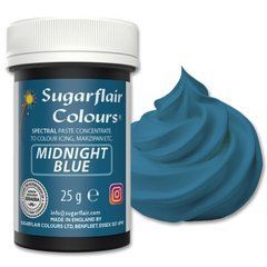 Концентрована паста Sugarflair Сіро-синя Midnight Blue, 25г