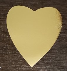 Підкладка золото/срібло в формі серця 17 х16см двошарова