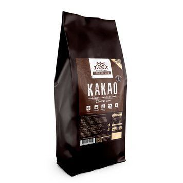 Какао порошок алкализированный 10-12% Callebaut, 1кг
