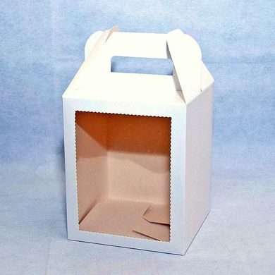 Коробка для паски, пряникового будиночка, з вікном, 16.5х16.5х20см