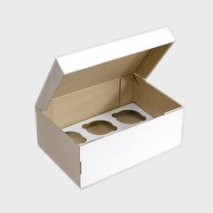 Коробка для 6-ти кексів 25 х 17,5 х 10см з гофрокартону