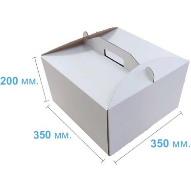 Коробка для торта 35 х 35 х 20см біла
