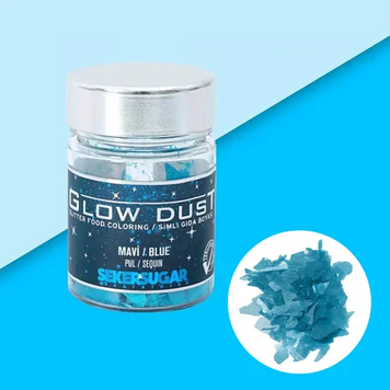 Гліттер-пластівці Sekersugar Glow Dust Блакитні 7г