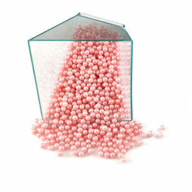 Шарики сахарные перламутровые розовые 3мм, 50г