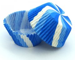 Паперова форма кругла 50/30 Вертушка блакитна, 50шт
