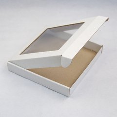 Коробка для пряника з віконцем 20х20х3см біла
