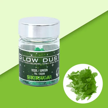 Гліттер-пластівці Sekersugar Glow Dust Зелені 7г