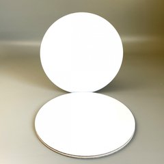 Подложка усиленная белая круглая из картона 25см