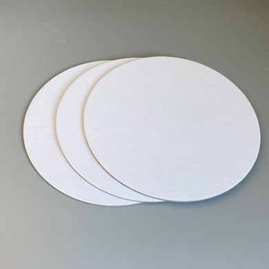 Підкладка посилена біла кругла з картону 25см